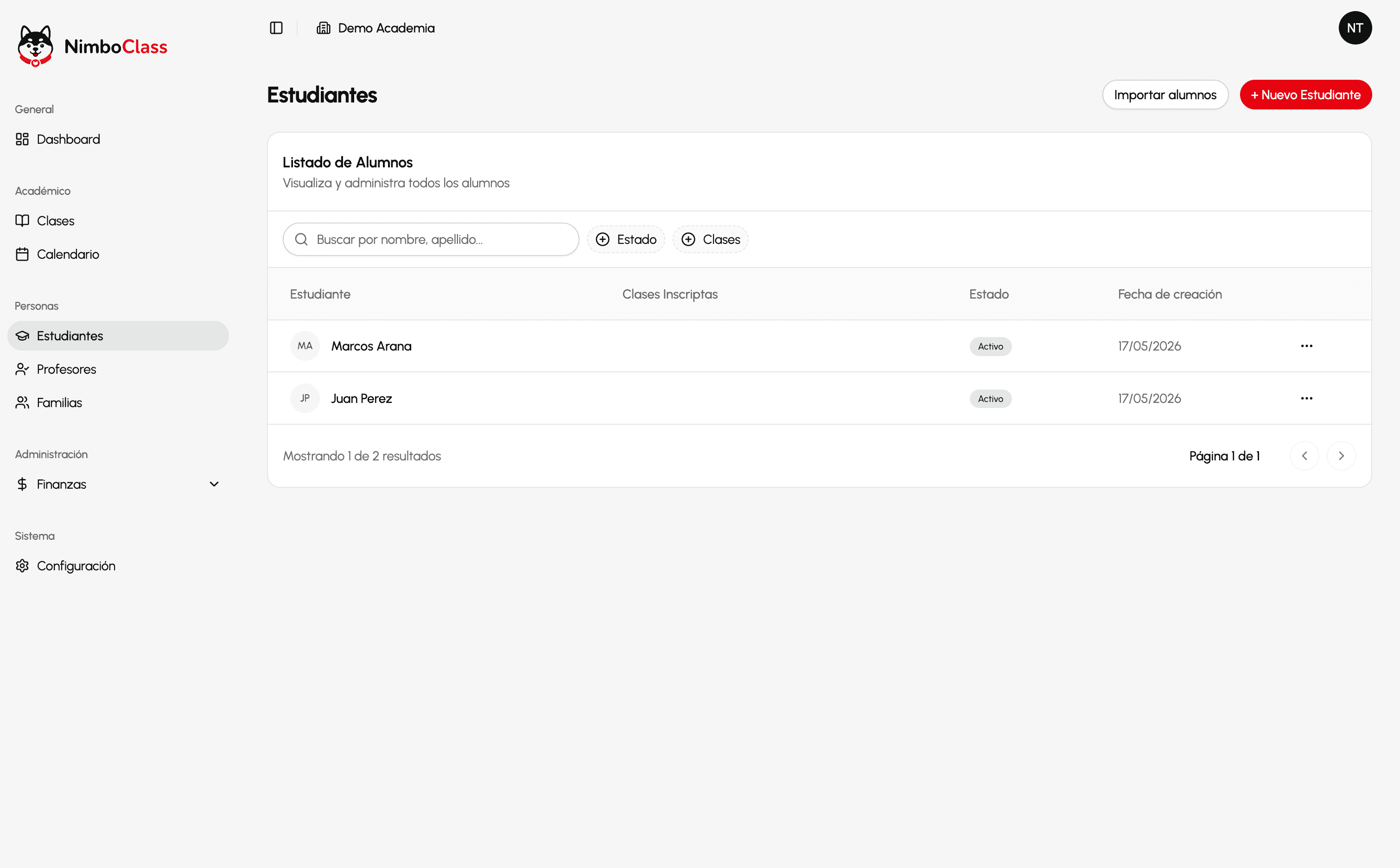 Nimboclass — AI Language School Platform. — 2