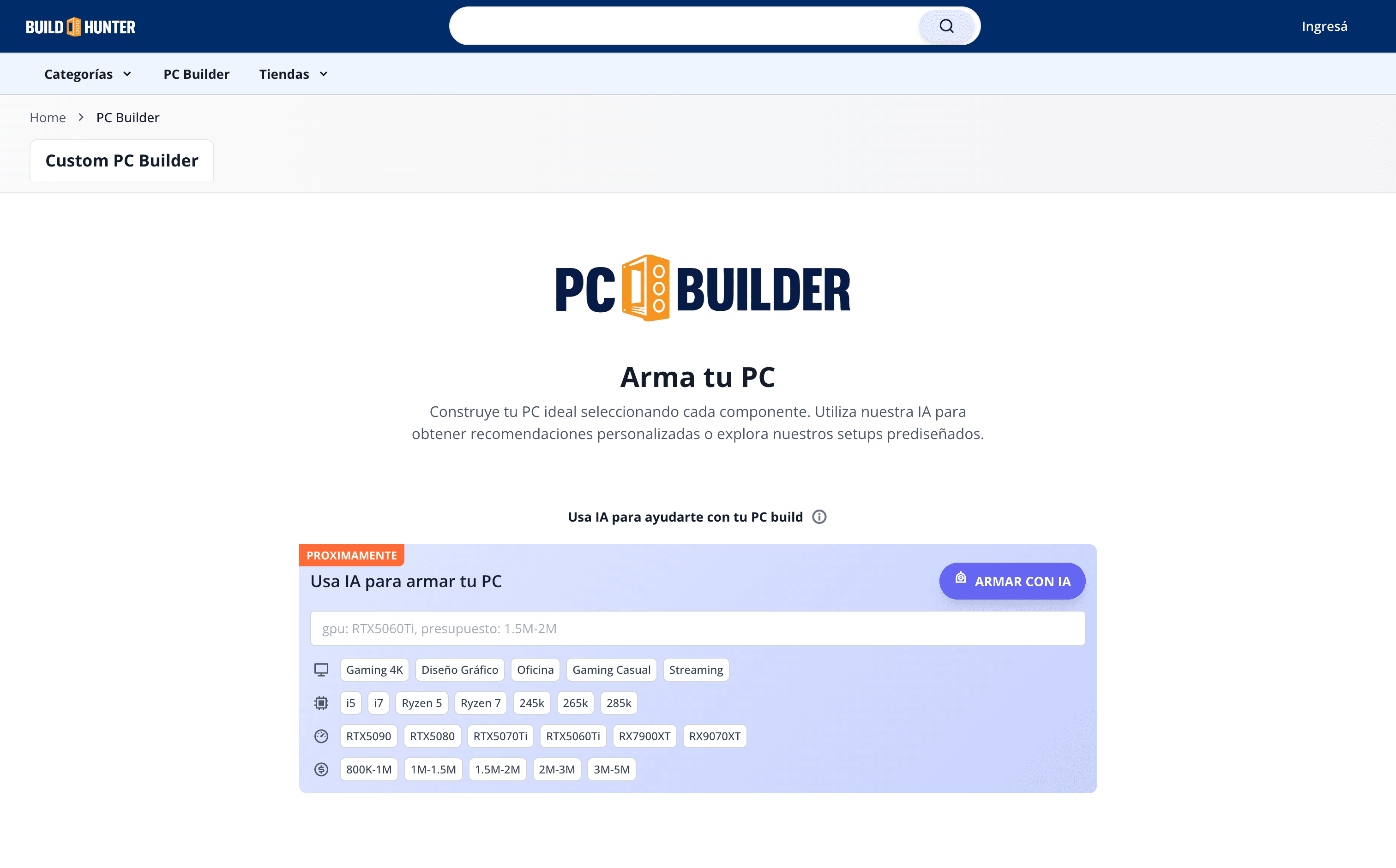 BuildHunter — PC Parts Price Comparator. — 2
